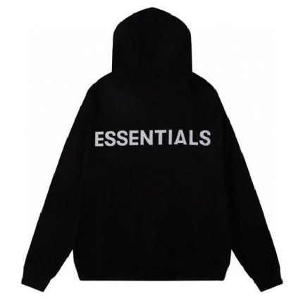 Fear of God Essentials Classic Black Reflective Hoodie