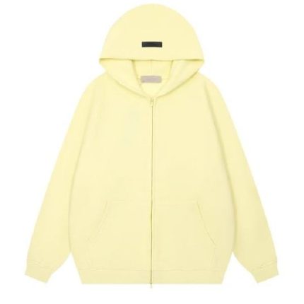 Fear of God Essentials Zip Up Hoodie Yellow