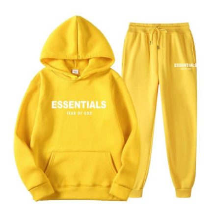 Fear of God Essentials Hoodie Tracksuit -Yellow